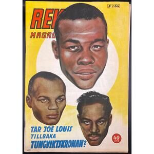1951 Rekord Journal Joe Wolcott, Ezzard Charles, Joe Louis Magazine Boxing